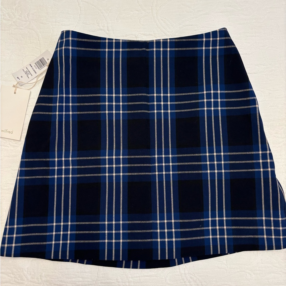 Wilfred Blue A-Line Mini Skirt for Work